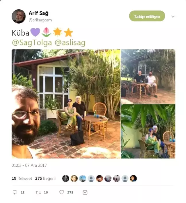 Arif Sağ'dan Küba Paylaşımları