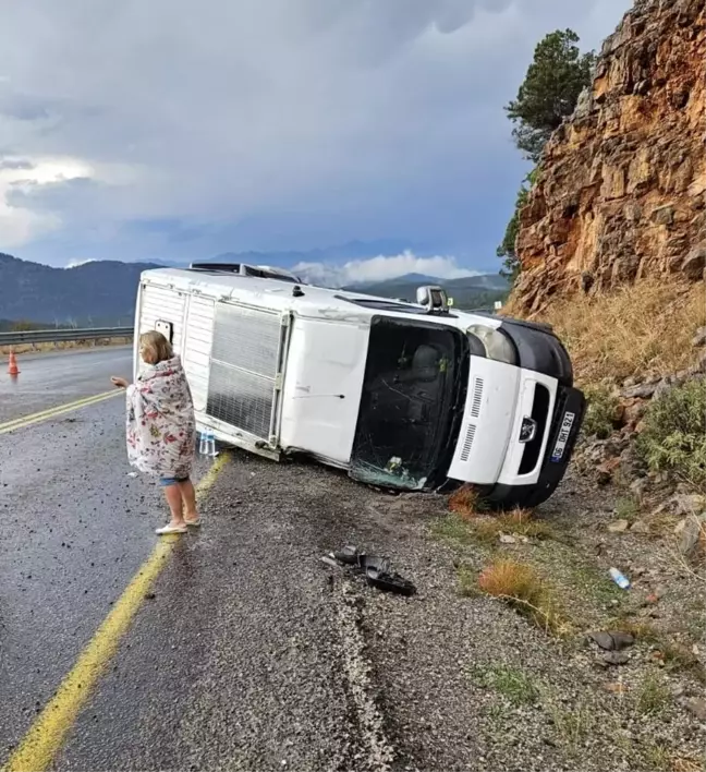 Akseki'de Yağış Nedeniyle Trafik Kazası: 1 Yaralı