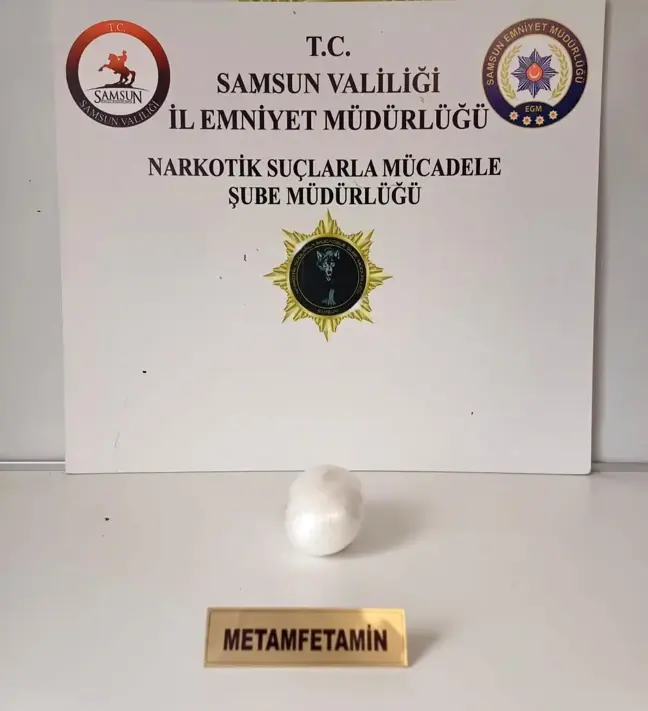 Samsun'da 400 Gram Metamfetaminle Bir Şahıs Gözaltına Alındı