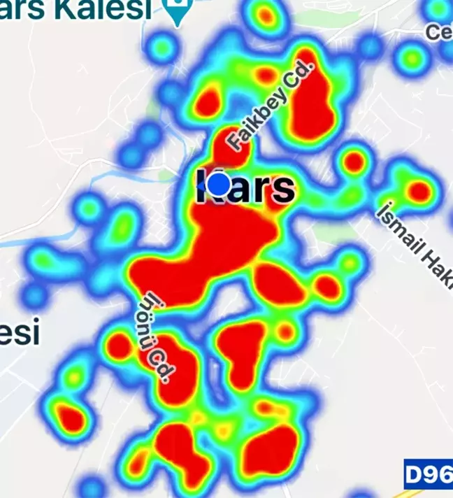 Kars'ta, korona virüs haritası kızardı