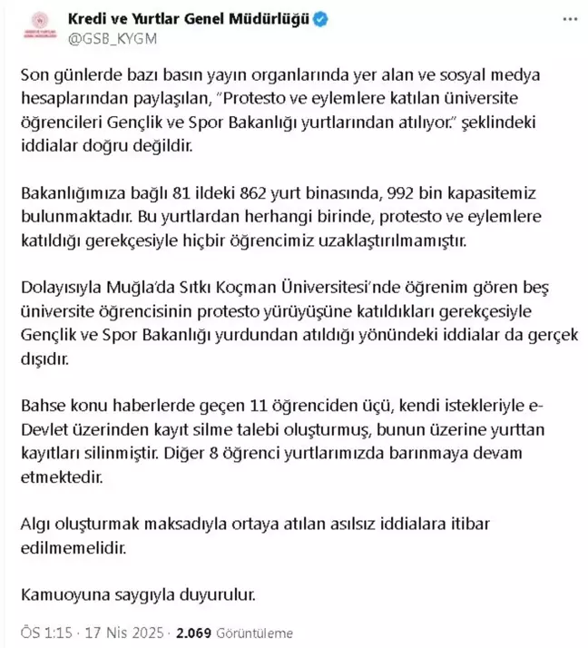 KYGM'den Protesto İddialarına Yanıt