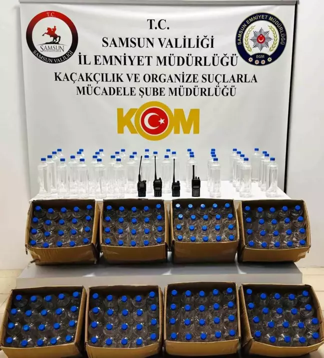 Samsun'da 200 litre etil alkol ele geçirildi