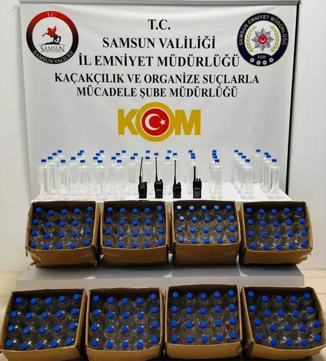 Samsun'da Kaçakçılık Operasyonunda 200 Litre Etil Alkol Ele Geçirildi