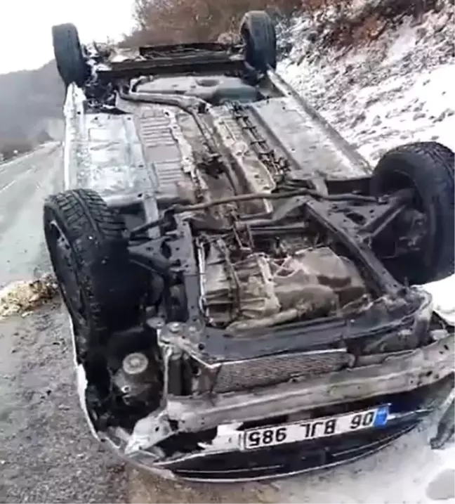 Yozgat'ta Yağışlı Hava Kazaya Neden Oldu, Sürücü Ağır Yaralandı