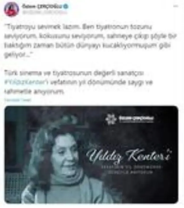 Başkan Çerçioğlu, Yıldız Kenter'i andı