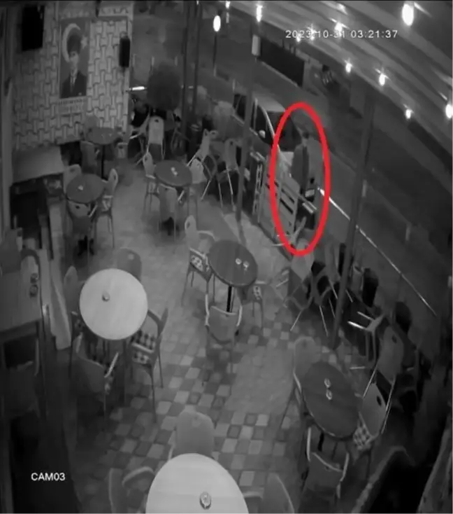 Bursa'da İş Yerinde Sandalye Hırsızlığı Güvenlik Kameralarına Yansıdı