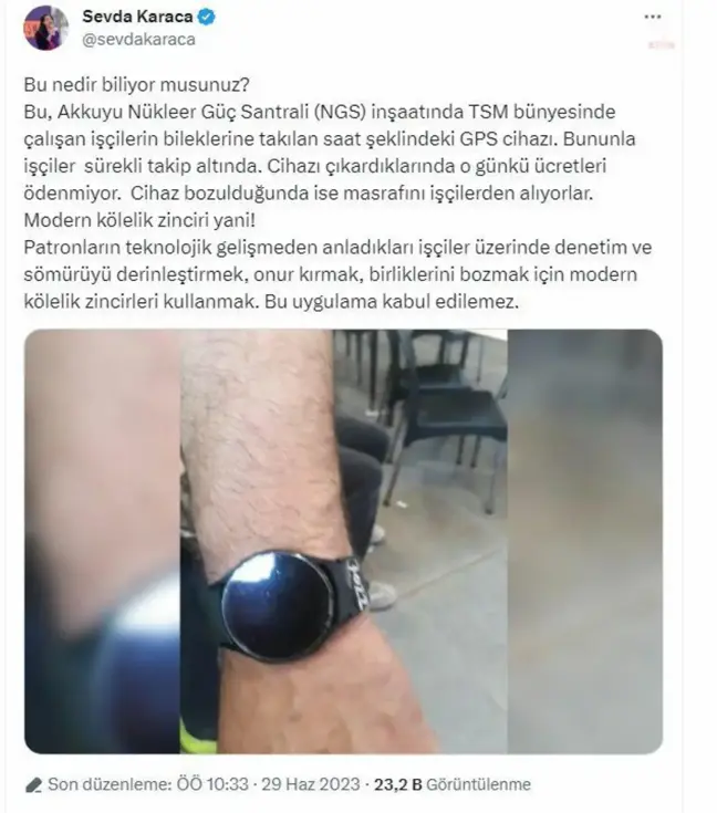 Akkuyu Nükleer Güç Santrali İşçilerine GPS Cihazı Takılıyor İddiası