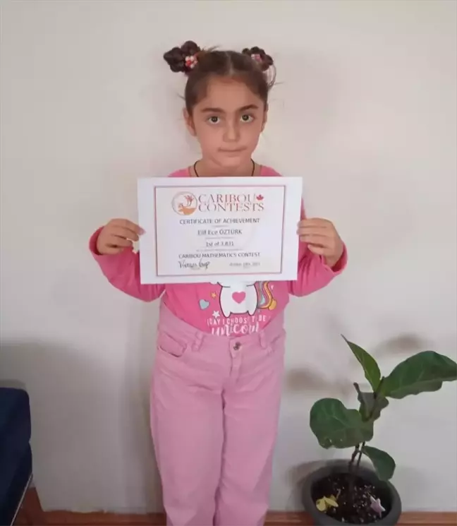 Şanlıurfa'da ilkokul öğrencisi, uluslararası matematik yarışmasında birinci oldu