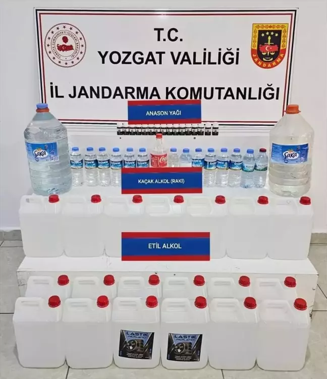 Yozgat'ta Sahte İçki Operasyonu: 23 Litre Sahte İçki ve 95 Litre Etil Alkol Ele Geçirildi