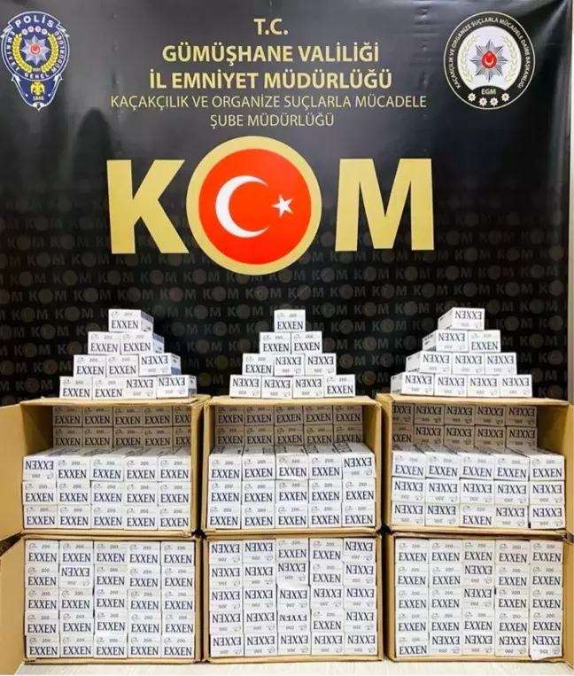 Gümüşhane'de 60 Bin Kaçak Boş Makaron Ele Geçirildi