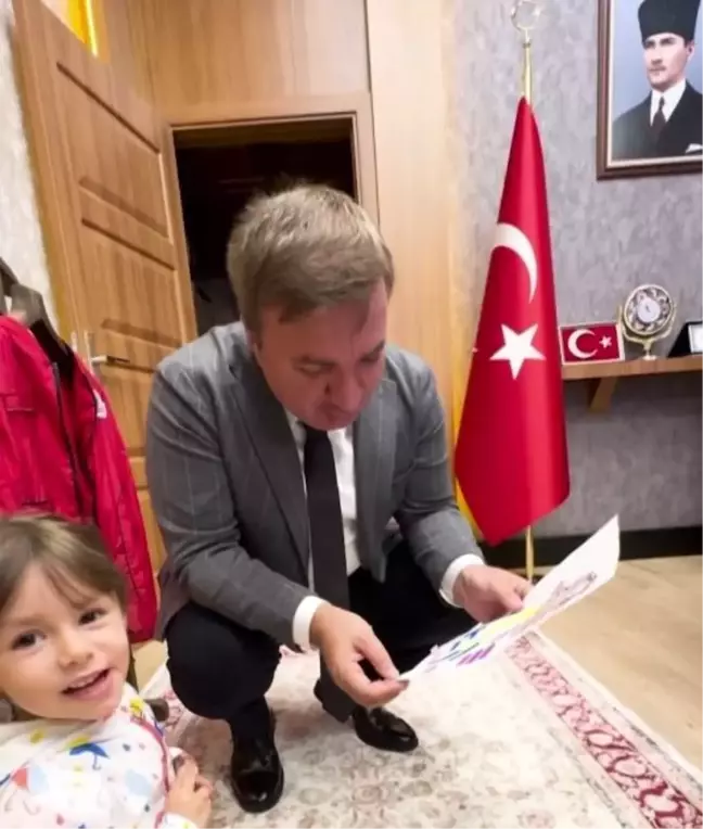 Vali Aydoğdu ve Minik Elif'in Yürek Isıtan Diyaloğu