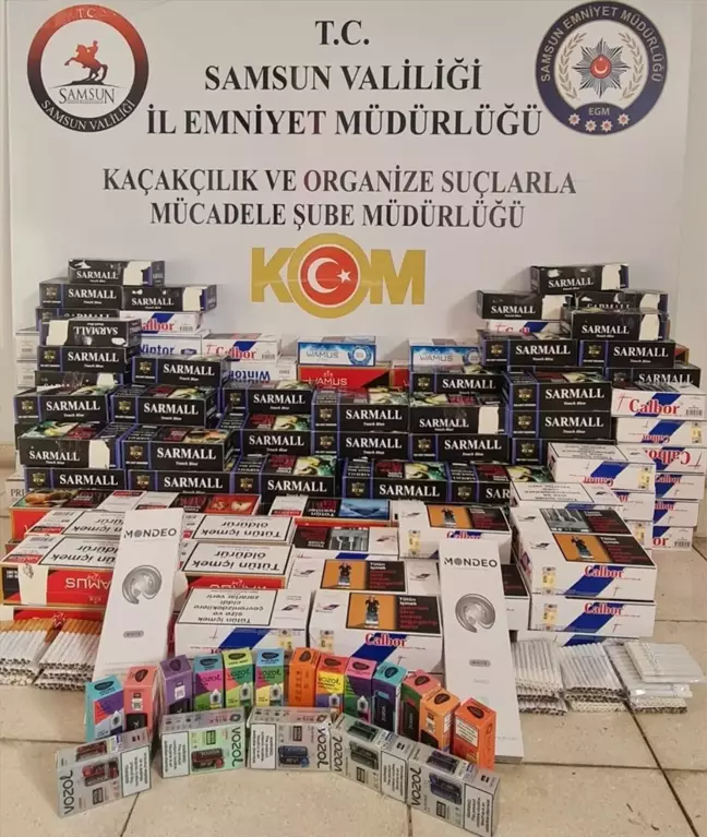 Samsun'da Kaçak Makaron Operasyonu: 45 Bin 560 Makaron Ele Geçirildi