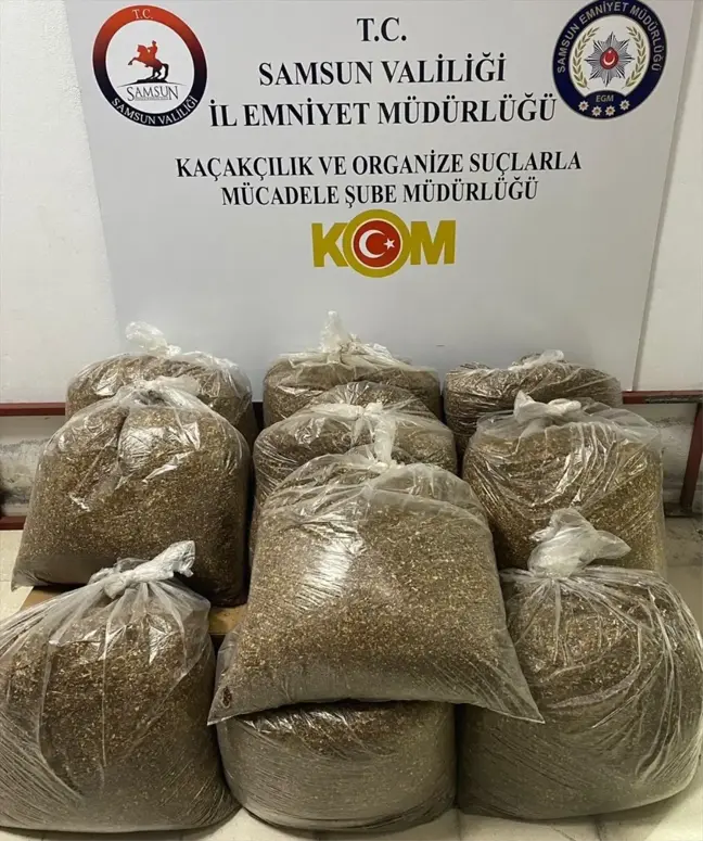 Samsun'da Kaçakçılık Operasyonu: 2 Gözaltı ve 150 Kilogram Kaçak Tütün Ele Geçirildi