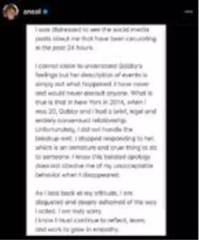 ABD'li aktör Ansel Elgort taciz iddialarına yanıt verdi
