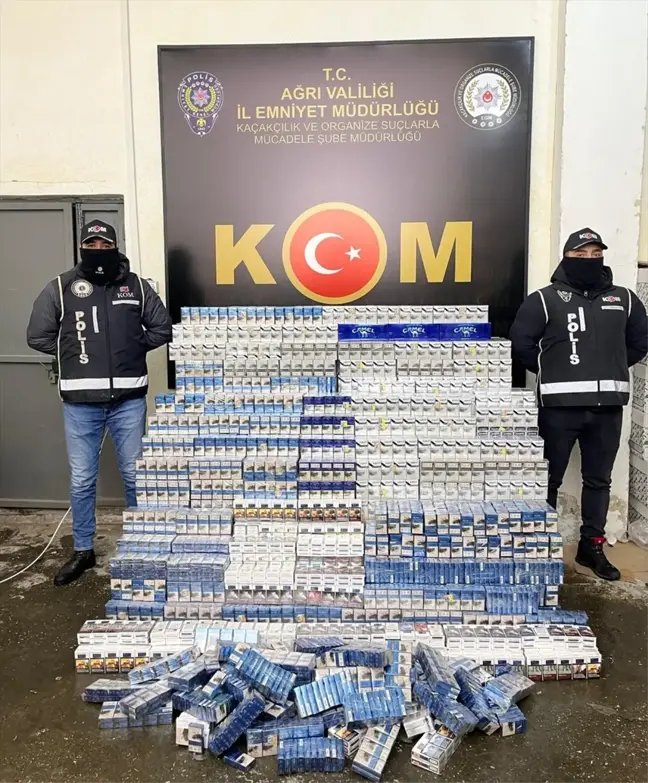 Ağrı'da 10 Bin 400 Paket Kaçak Sigara Ele Geçirildi