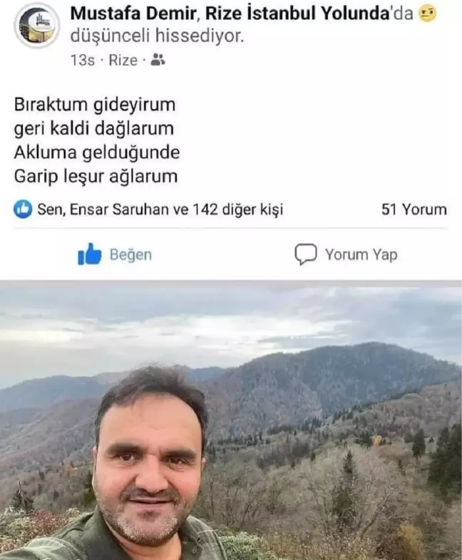 Eşi ve oğluyla birlikte öldüğü kaza öncesi Karadeniz şivesiyle paylaşım yapmış