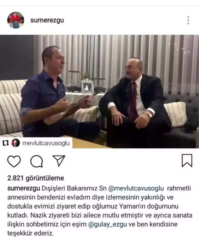 Sümer Ezgü'den Bakan Çavuşoğlu'na Yörük Havası