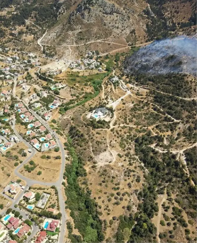 Son dakika! KKTC'deki yangın söndürme çalışmalarına İHA ve helikopterle destek
