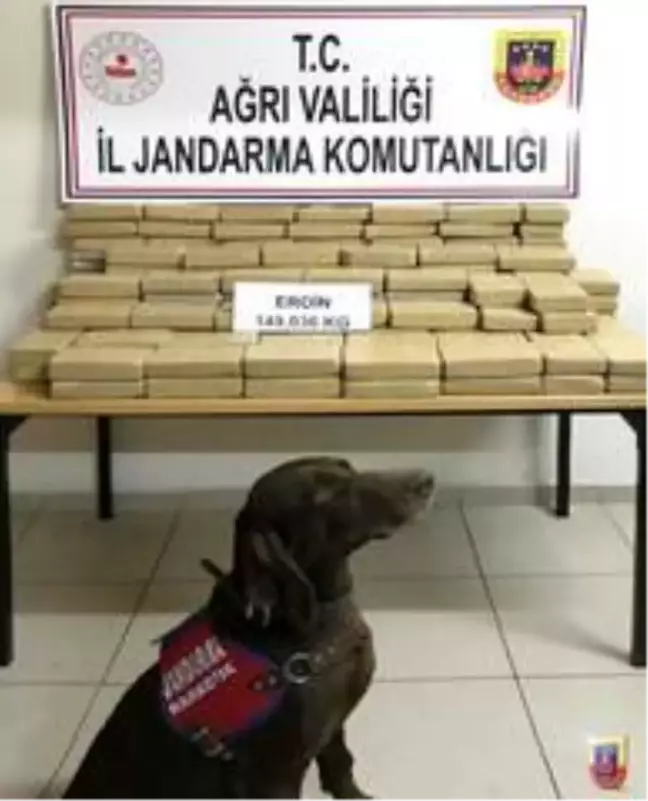 Ağrı'da 148 kilogram eroin ele geçirildi