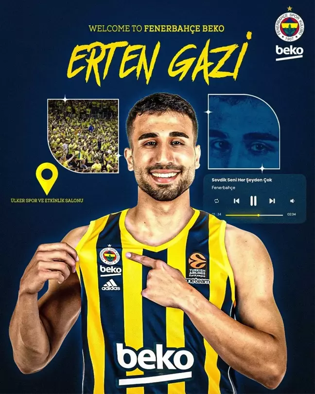 Fenerbahçe Beko, Erten Gazi'yi transfer etti