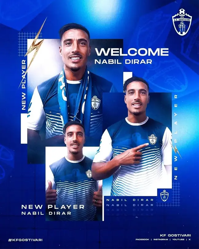 Nabil Dirar, Kuzey Makedonya ekibi Gostivar'a transfer oldu