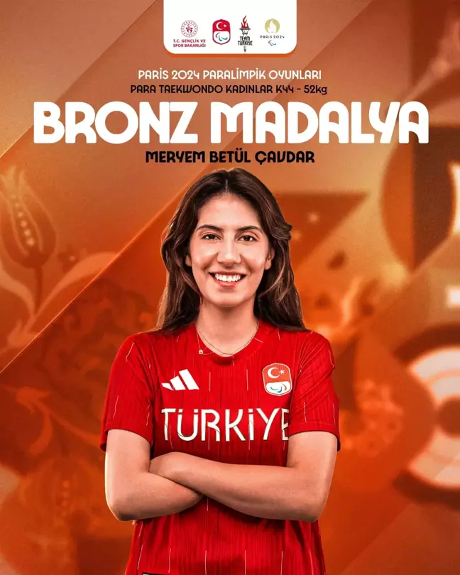 Meryem Betül Çavdar, Paris Paralimpik Oyunları'nda bronz madalya kazandı