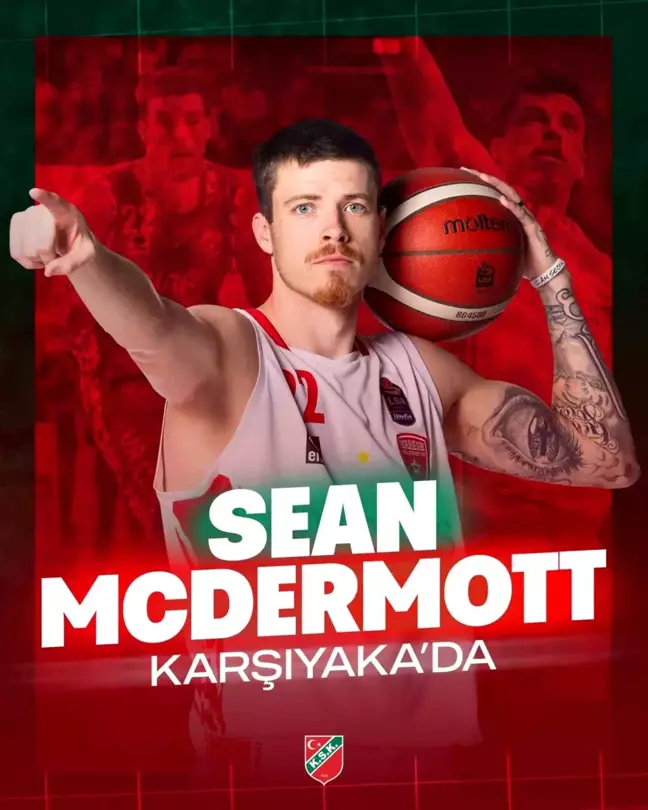 Karşıyaka Basketbol, Sean McDermott'u kadrosuna kattı