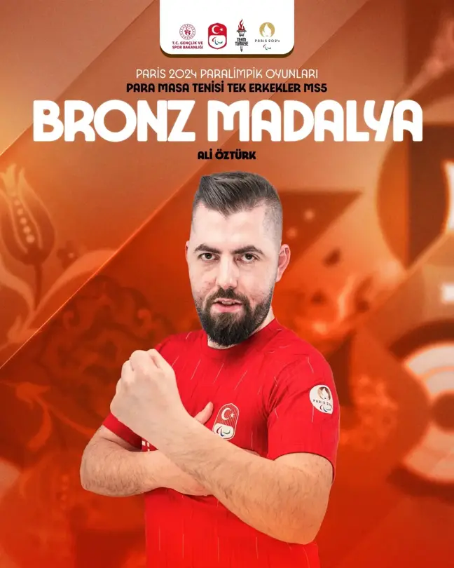 Ali Öztürk, Paralimpik Oyunları'nda bronz madalya kazandı