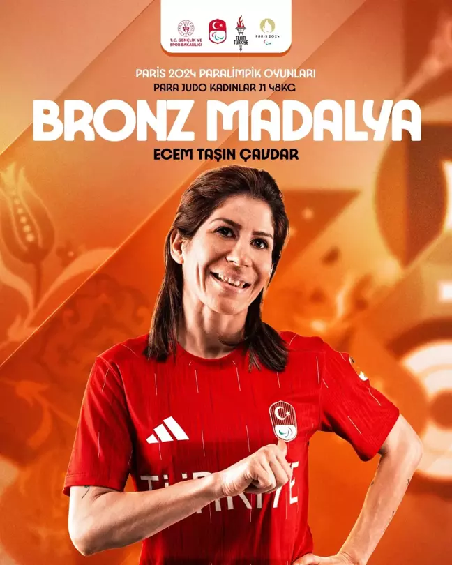 Milli para judocu Ecem Taşın Çavdar Paris 2024 Paralimpik Oyunları'nda bronz madalya kazandı