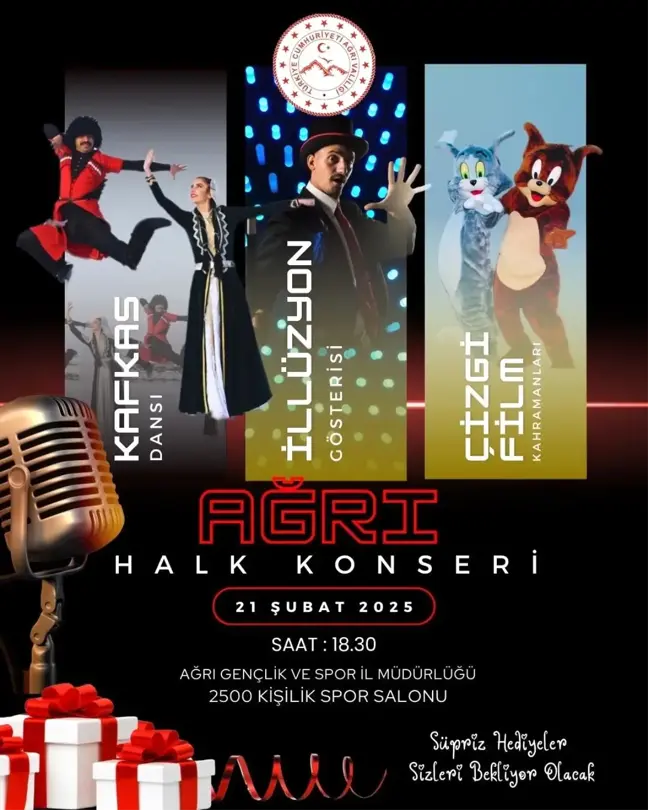 Ağrı'da Halk Konseri Düzenlenecek