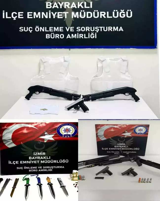 İzmir'de Asayiş Uygulamalarında Silah ve Uyuşturucu Ele Geçirildi