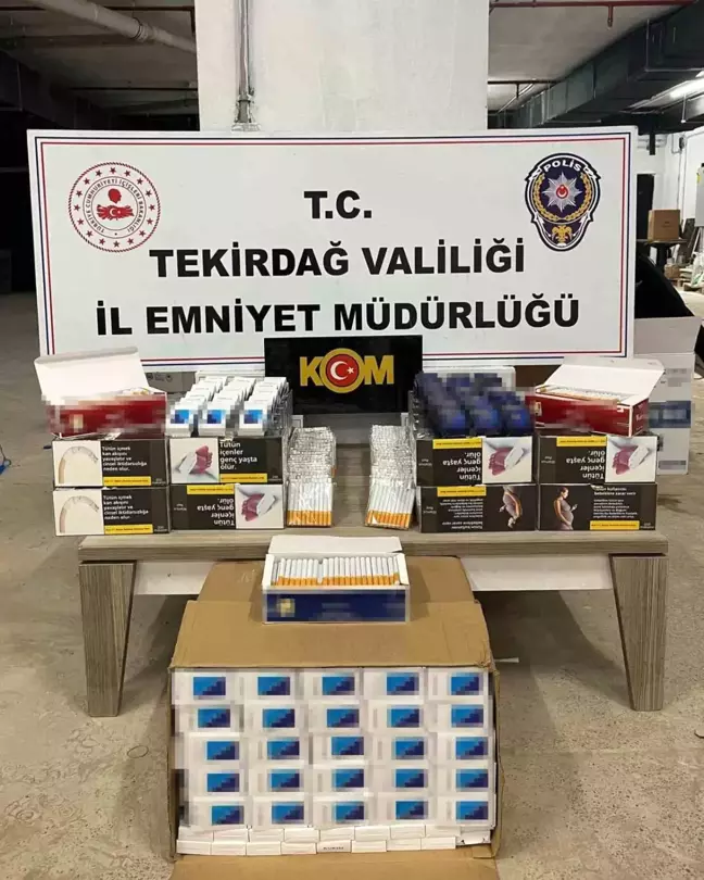 Tekirdağ'da Kaçak Tütün Operasyonu: Çok Sayıda Ürün Ele Geçirildi