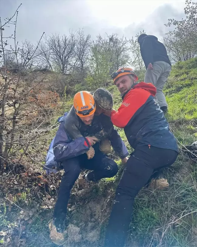 Çamura Saplanan Yaşlı Adam ve İneği AFAD Tarafından Kurtarıldı