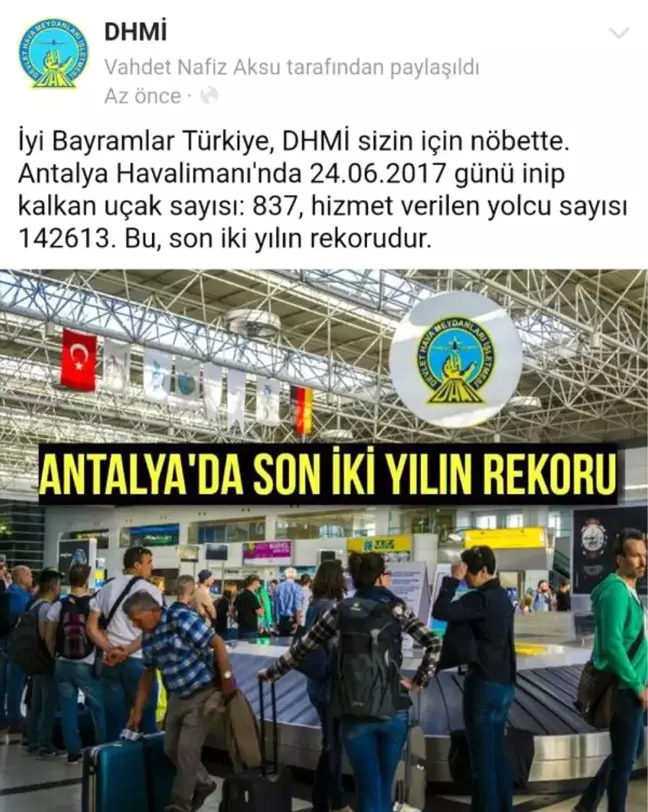 Antalya Havalimanı'nda Rekor