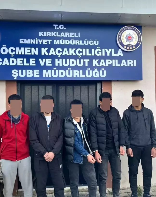 Kırklareli'nde 6 kaçak göçmen yakalandı, 4 şüpheli gözaltına alındı