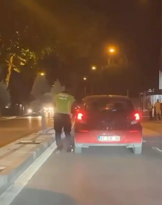 Konya'da makas atarak trafiği tehlikeye düşüren sürücü yakalandı