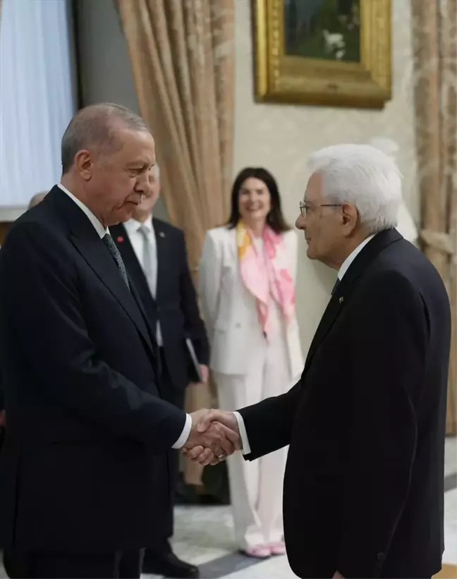 Cumhurbaşkanı Erdoğan, İtalya Cumhurbaşkanı Mattarella ile görüştü