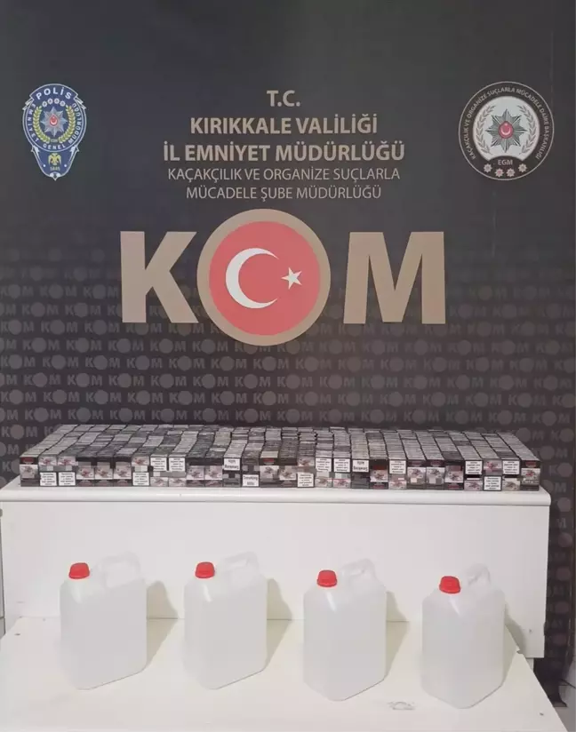 Kırıkkale'de Gümrük Kaçağı Sigara ve Etil Alkol Ele Geçirildi