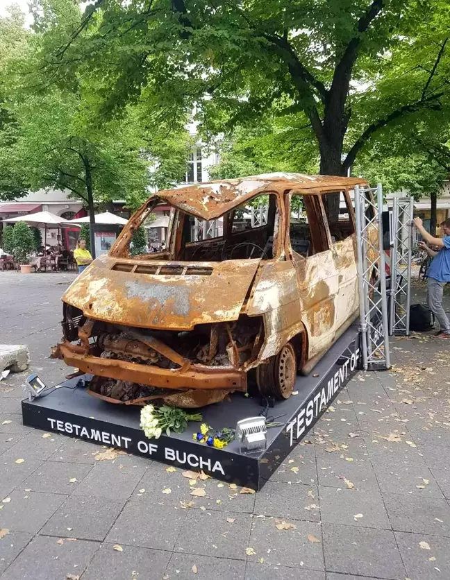 Kastamonu haberleri! Bucha'da vurulan araç Berlin'de sergileniyor