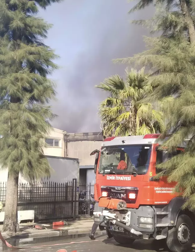 İzmir'de kimya fabrikasında yangın çıktı