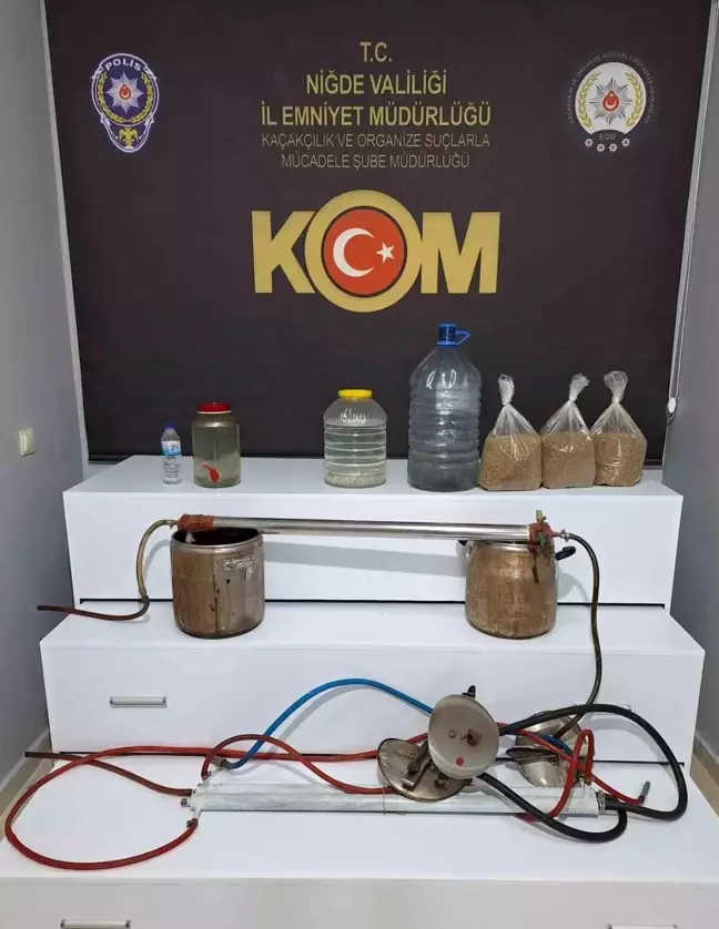 Niğde'de Sahte Alkol Operasyonu: Bir Kişi Tutuklandı