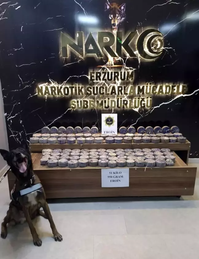 Erzurum'da 51 Kilogram Eroin Ele Geçirildi