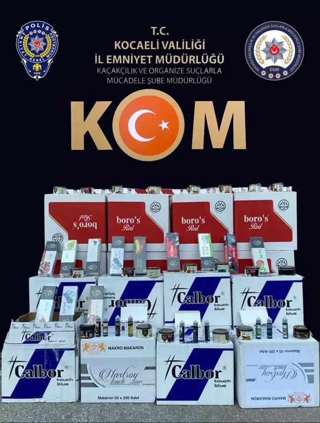 Kocaeli gündem haberi... Kocaeli'de 230 bin makaron ele geçirildi