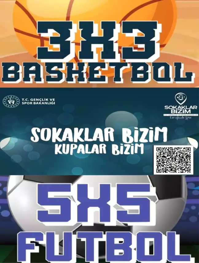 Kayseri'de 5x5 Futbol ve 3x3 Basketbol Gençlik Kupası Başlıyor