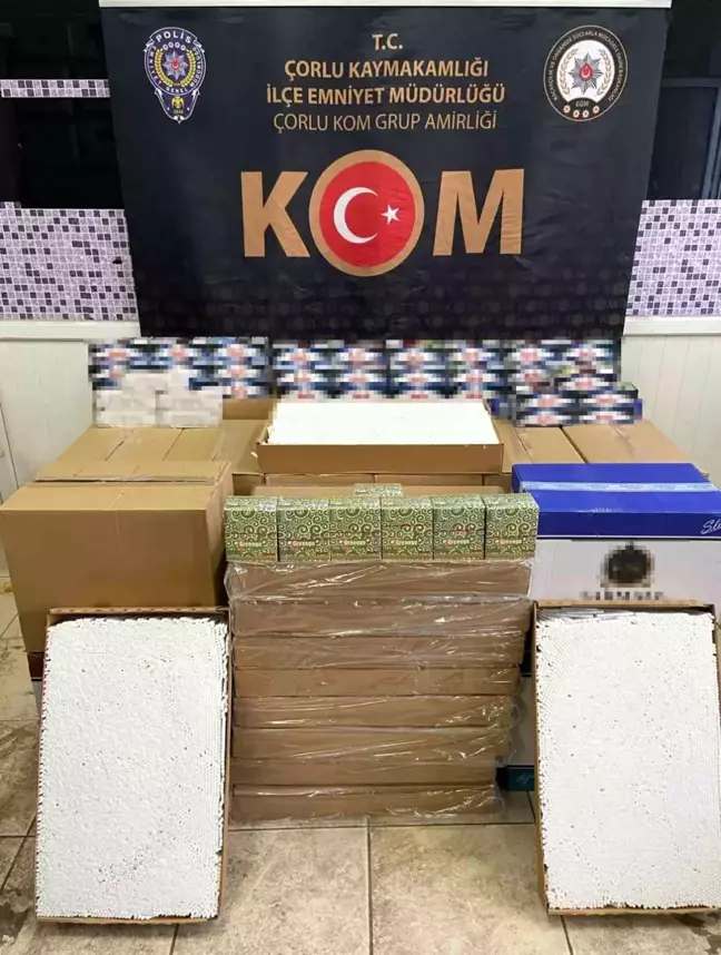 Tekirdağ'da Kaçakçılık Operasyonu: Binlerce Makaron ve Kilolarca Tütün Ele Geçirildi