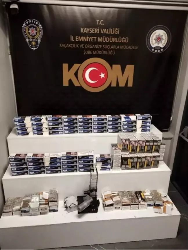 Kayseri'de Kaçak Sigara Dolumu Yapılan Depoya Baskın