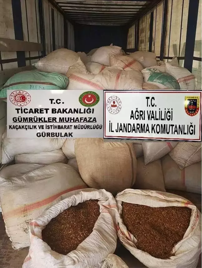 Ağrı'da 7 Ton Kaçak Tütün Ele Geçirildi