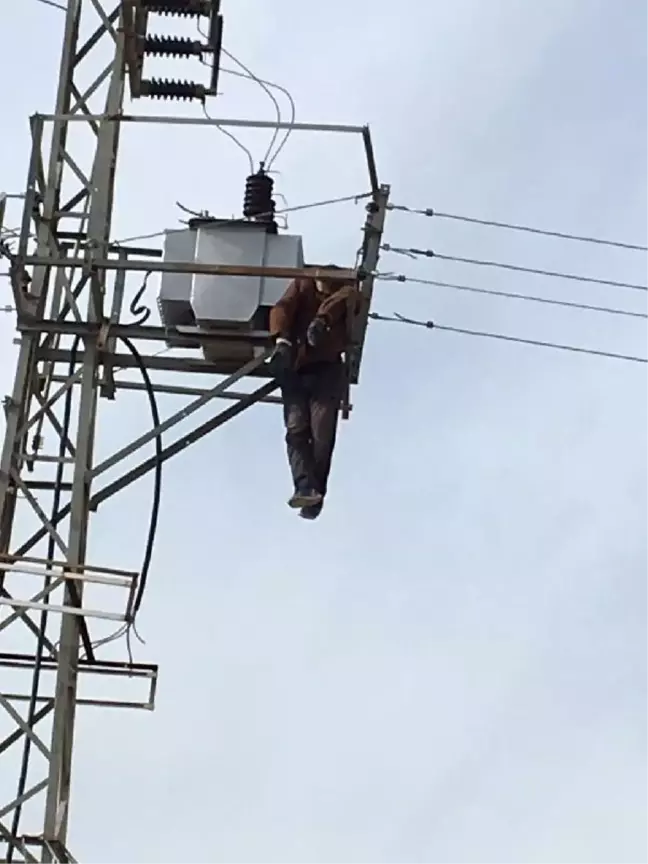 Çıktığı Elektrik Direğinde Akıma Kapılıp Öldü