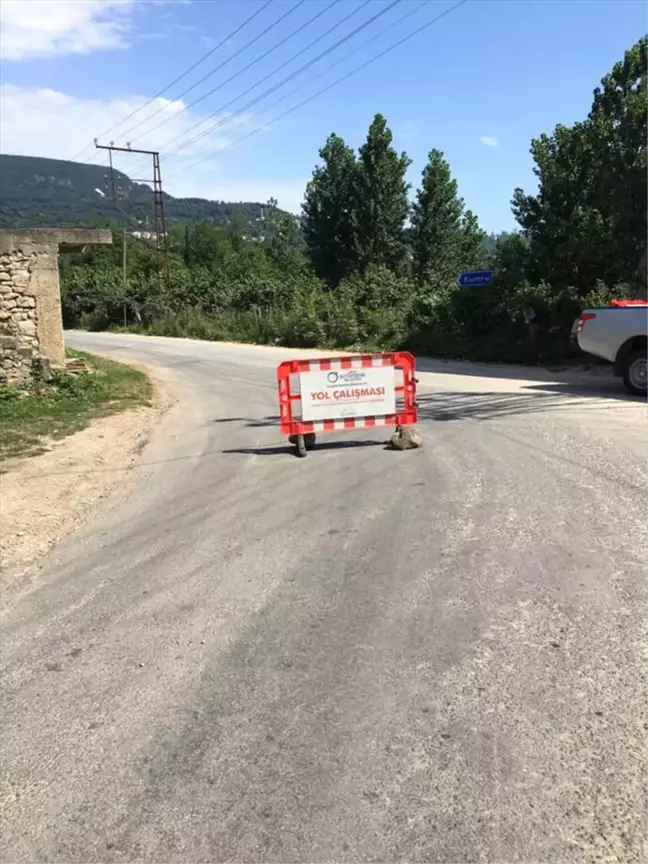 Kumru'da Sıcak Asfalt Çalışması