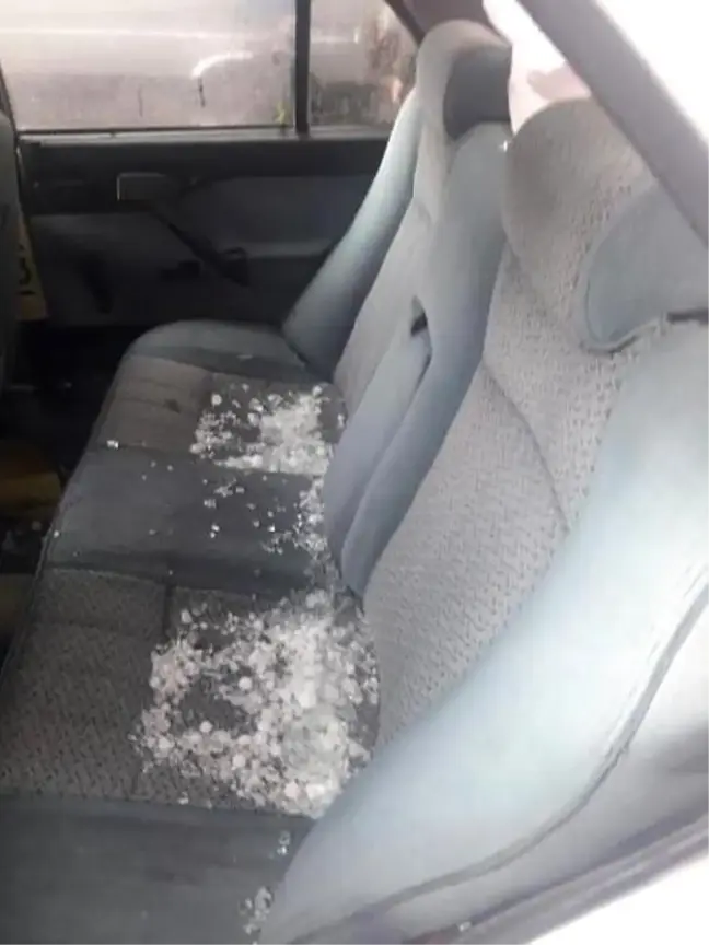 Ordu'da dolu, fındık ağaçları ve araçlara zarar verdi; 9 kişi yaralandı (2)